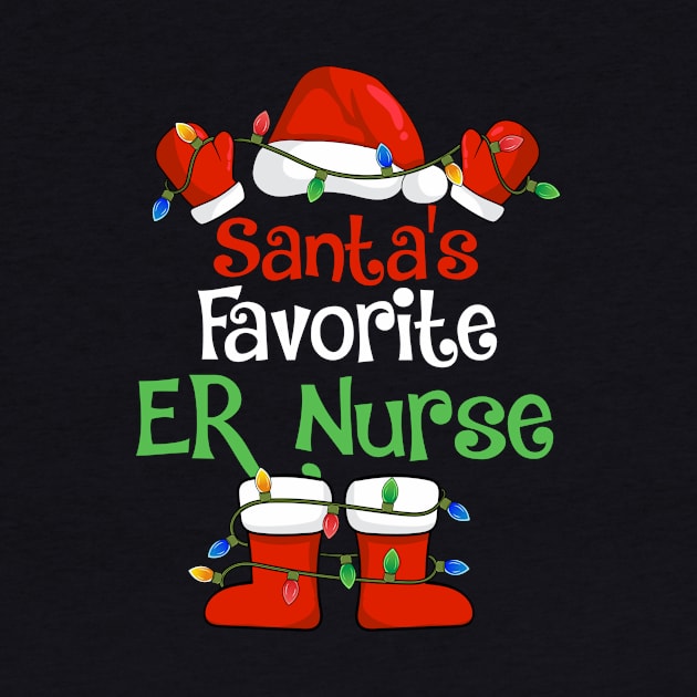 Santa's Favorite ER Nurse Funny Christmas Pajamas by cloverbozic2259lda